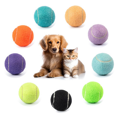 Mua Quả bóng quần vợt thú cưng tương tác Chó đồ chơi ném bóng cao su Chó nhai đồ chơi Macaron màu sản xuất trực tuyến