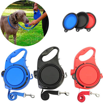 Mua Blue Orange Dog Leash Water Bowl Chất dẫn chó nylon có thể kéo lại với chén nước sản xuất trực tuyến