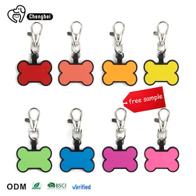 Mua Màu hồng cam trắng thẻ nhận dạng chó thẻ tên silicone cho chó cá nhân sản xuất trực tuyến