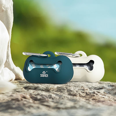 Chất giữ túi phân chó silicone bền vững màu xanh đậm Máy phân túi phân silicone