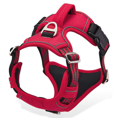 Nylon Dog Harness Control Handle Breathable Mesh Thiết kế phản xạ Trang trí logo tùy chỉnh
