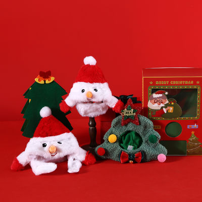 Mũ thú cưng Santa Claus Áo trùm đầu Thẻ cây Giáng sinh Thiết kế mèo phụ kiện mùa