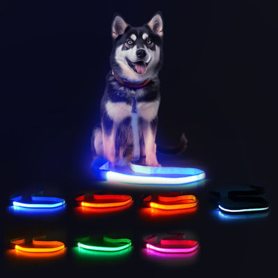 120cm Led Dog Leash USB sạc lại Đèn chó Leash cá nhân hóa