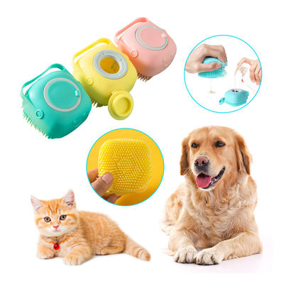 Blue Pink Shampoo Dispensing Brush Silicone Chăm chó tắm Custom