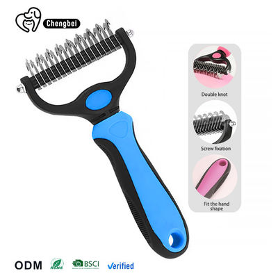 Chăm sóc thú cưng chải di động hai mặt đổ tự làm sạch Slicker mèo chó tái sử dụng