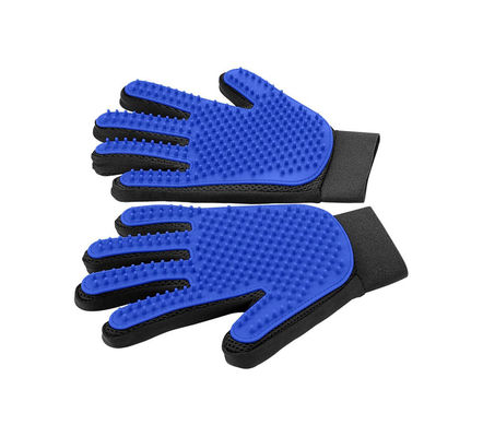 Máy loại bỏ lông cho thú cưng bằng silicone Găng tay đánh răng mèo màu xanh cho động vật nhỏ