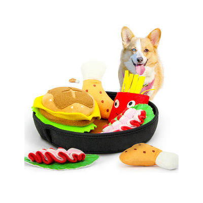 Đồ chơi chó thông minh với răng làm sạch Plush tương tác ẩn và tìm kiếm bữa sáng