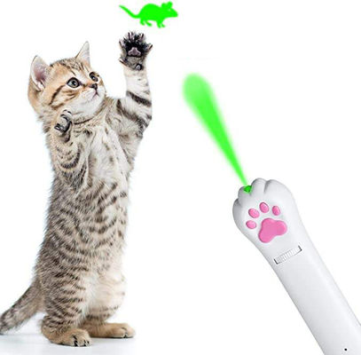Đồ chơi laser ABS Cat bền vững Đồ chơi sạc laser USB màu trắng Đồ chơi mèo