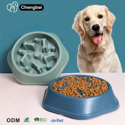 Động vật nuôi Slow Feeder Dog Bowl Plastic Anti-Gulping Food Plate Cho chó và mèo ăn