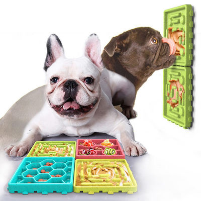 Chén chó tương tác Chế độ phân phối 4-pack Slow Feeder Pad Licking Mat Training
