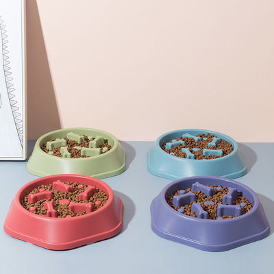 Pet Dog Bowl nhựa chống nghẹt thở Slow Feeding màn hình LCD Alimentador De Mascota